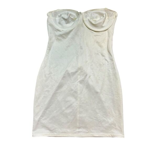 Vintage Weight Watchers In Control White Full BodyCon Slip Shaper Strapless 36B - Picture 1 of 7